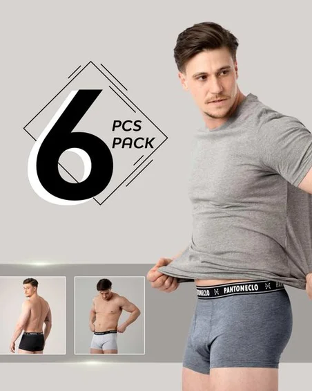 Boxeralsók alsóneműk férfiaknak - 6 darabos csomag
