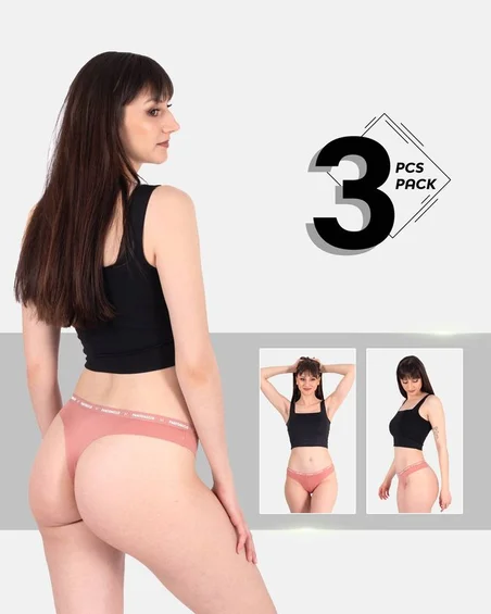 Brazilian bugyi nylonból és elasztánból – 3 darabos csomag
