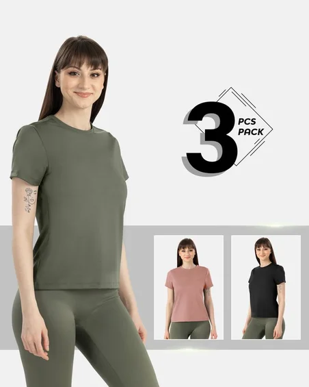 Second-skin póló nylon és elasztán keverékből – 3 darabos csomag