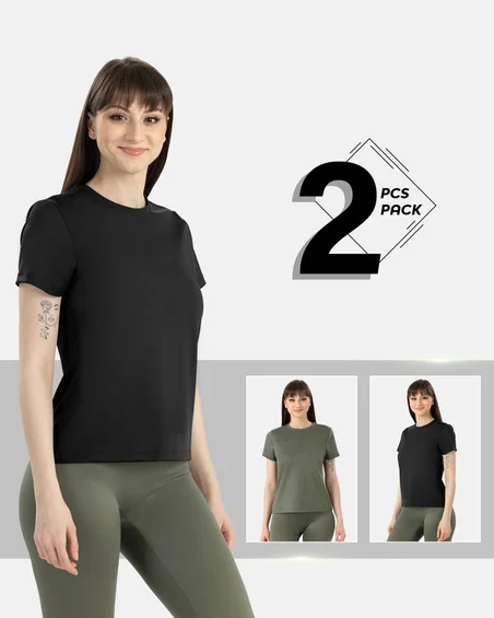 Ultra puha modal és elasztán keverékű póló – 2 darabos csomag