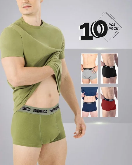Boxeralsók alsóneműk férfiaknak - 10 darabos csomag