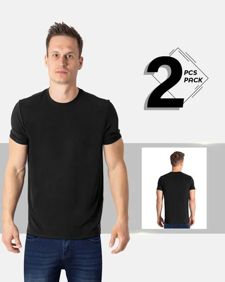 Ultra puha modal és elasztán keverékű póló – 2 darabos csomag