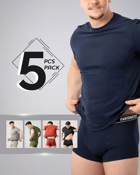 Boxeralsók alsóneműk férfiaknak - 5 darabos csomag