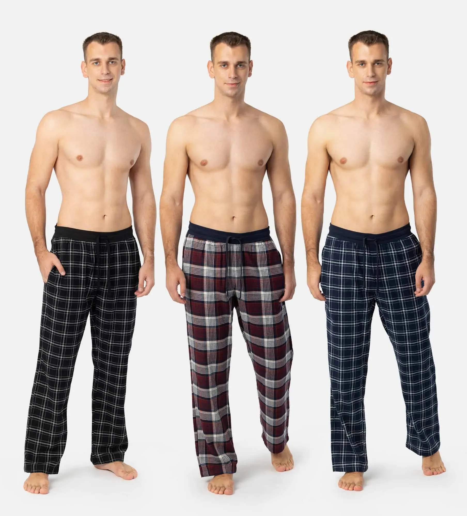 Pizsama nadrágok férfiaknak - Hálóruhák - 3 darabos csomag
