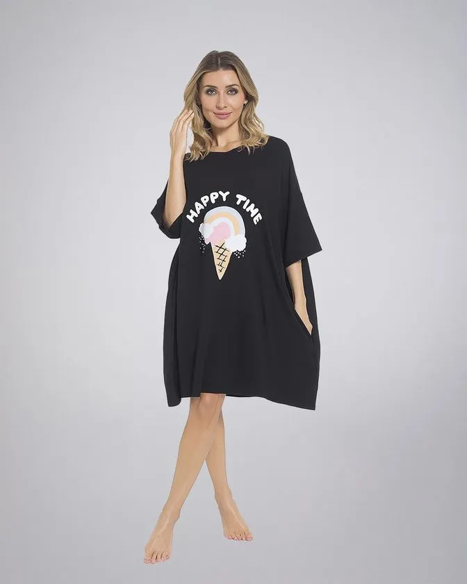 Női oversize hálóing póló